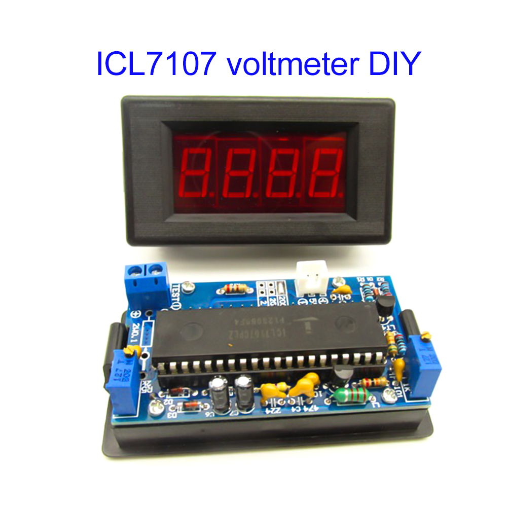 Diy Electronics For Kids - Zestaw DIY Woltomierza ICL7107, Części do