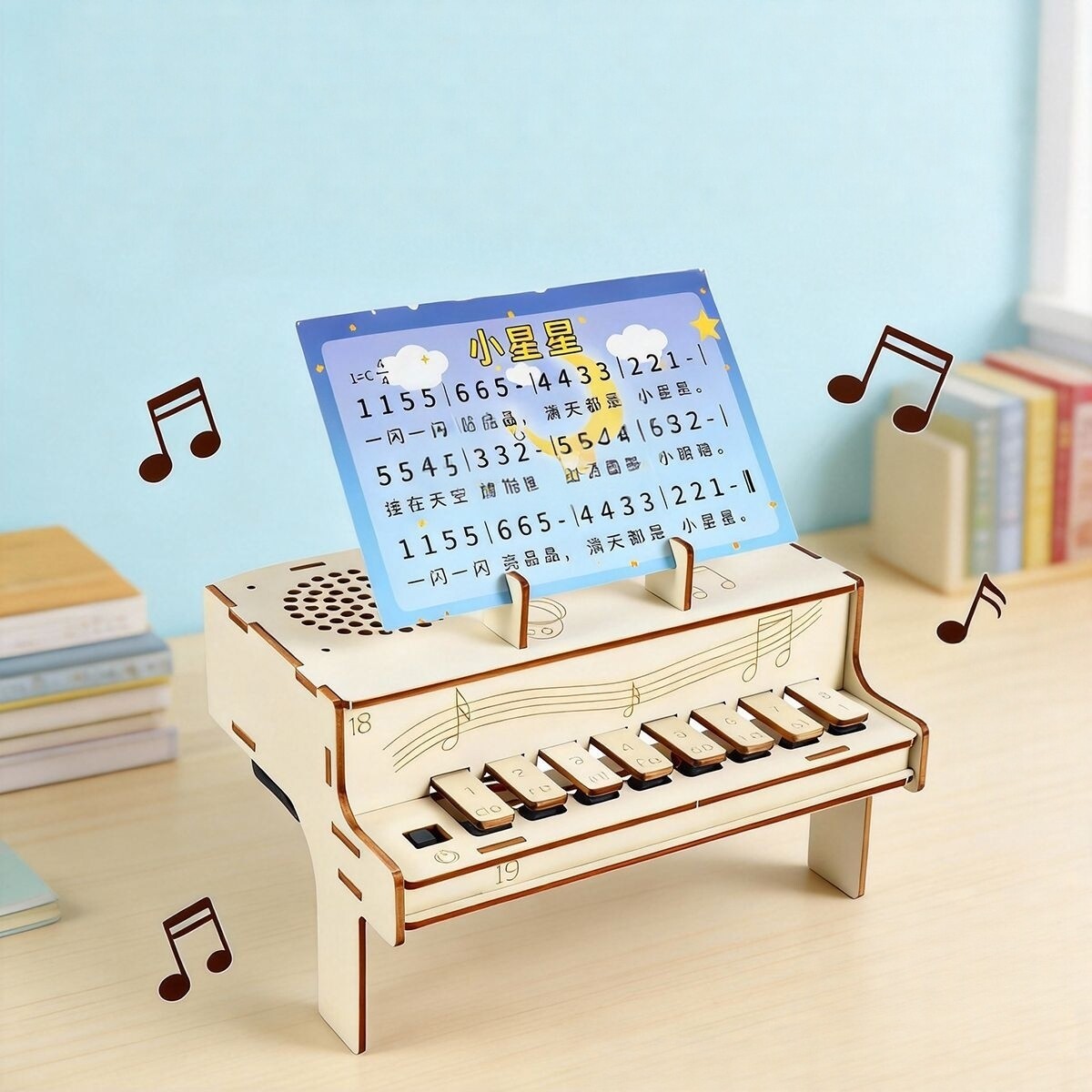 Diy Electronics For Kids - Zestaw do samodzielnego montażu drewnianego pianina