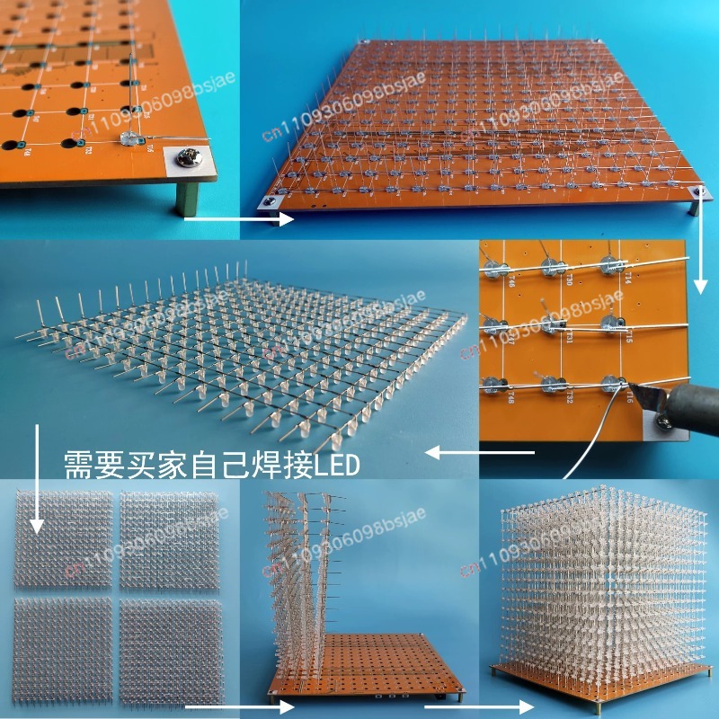 Zestaw Kostki Świetlnej 3D16MI – Diy Electronics Kits recenzja i cena