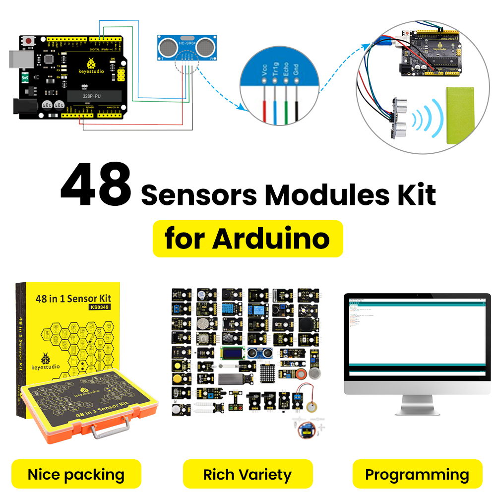 Zestaw startowy czujników Keye – Arduino Uno Starter Kit recenzja i cena