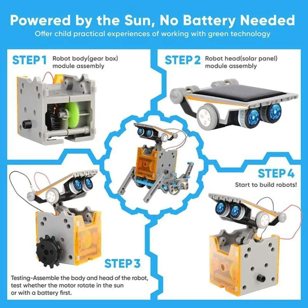 13 w 1 Robot zasilany energią  – Diy Electronics For Kids recenzja i cena